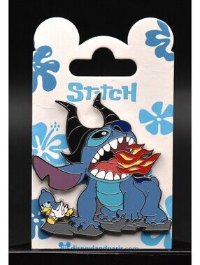 Disney DLRP Paris Stitch Maleficent Dragon Duckie Ducky Pin (C7)
